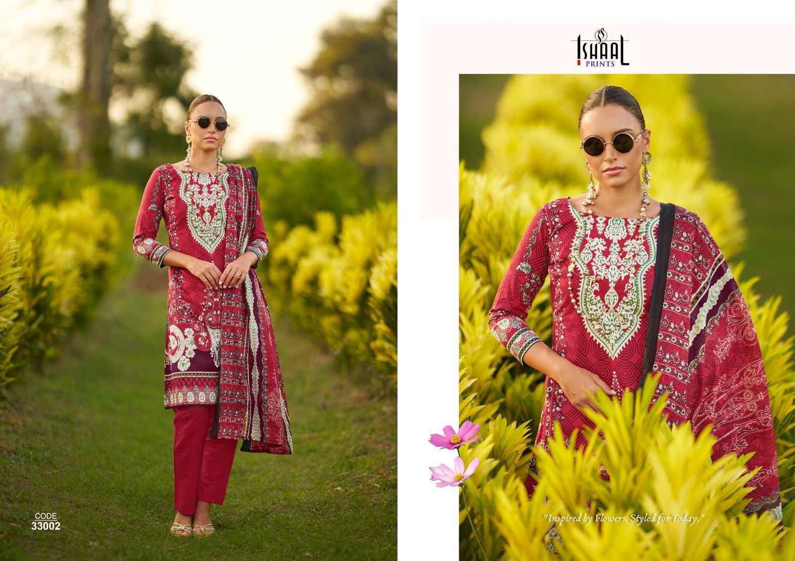 Ishaal Prints Gulmohar Vol 33 Lawn Dress Material 10 Pcs Catalouge