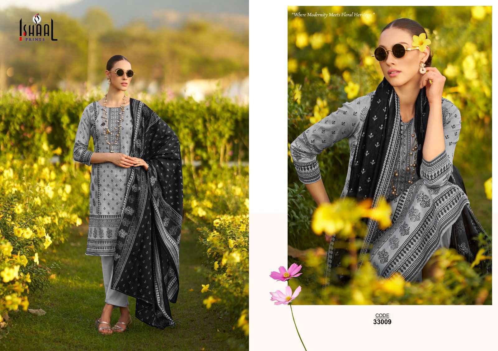 Ishaal Prints Gulmohar Vol 33 Lawn Dress Material 10 Pcs Catalouge