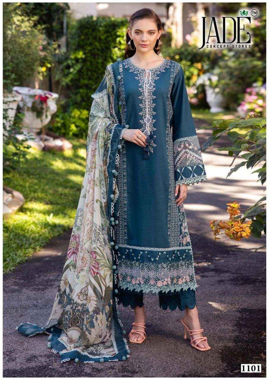 Jade Bin Saeed Heavy Luxury Vol 11 Readymade Cotton Dress 6 pcs Catalogue