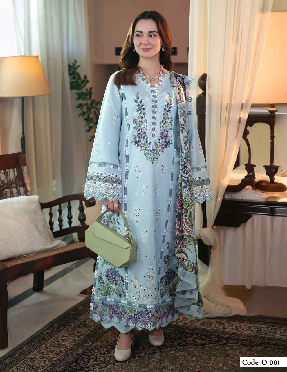 Jade Ombre Intezar Cotton Dress Material 6 pc Cataloge