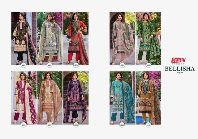 Jash Bellisha Vol 4 Cotton Dress Material 10 pcs Catalogue