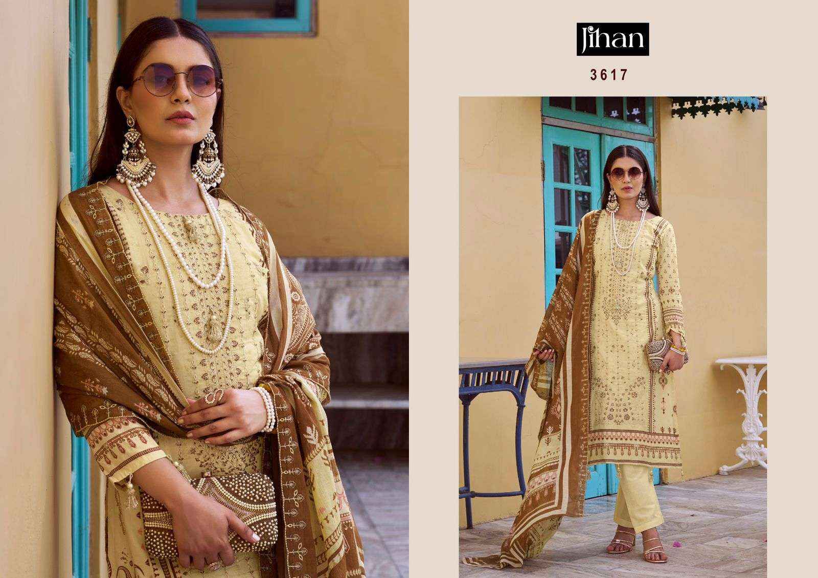 Jihan Bin Saeed Vol 17 Cotton Dress Material 4 pcs Catalogue