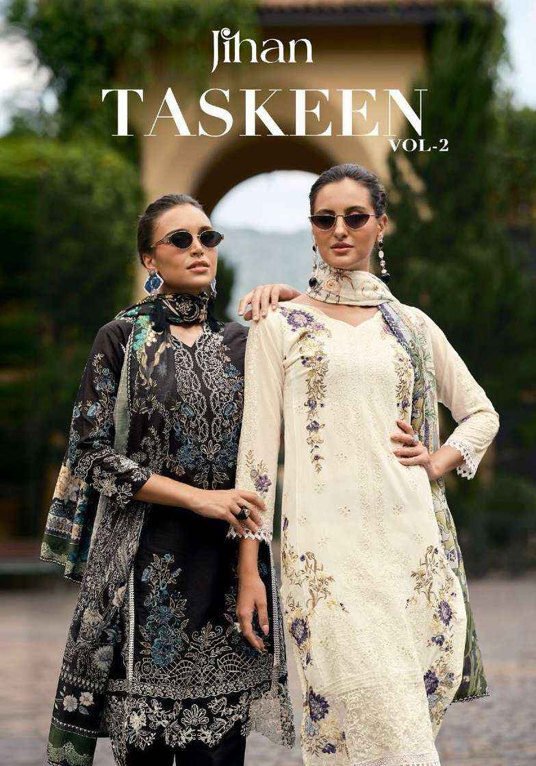 Jihan Taskeen Vol 2 Cotton Dress Material 6 pcs Catalogue