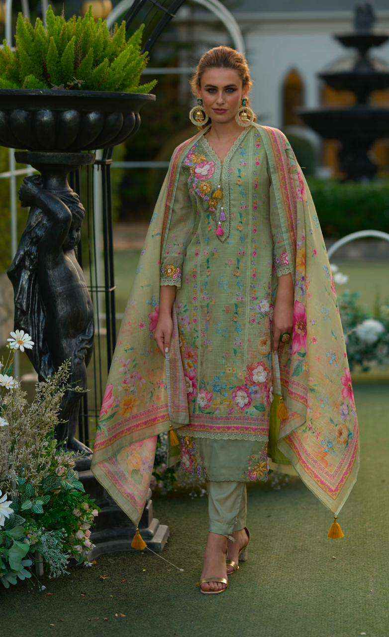 Kailee Fashion Phulkari Linen Cotton Kurti Combo 3 pcs Catalogue