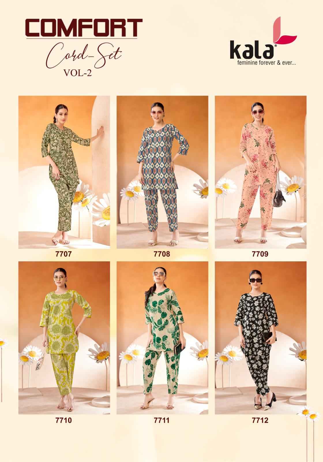 Kala Comfort Vol 2 Cotton Co Ord Set 12 pcs Catalogue