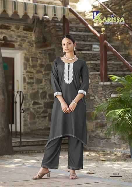 Karissa Aditi Denim Co Ord Set 4 pcs Catalogue