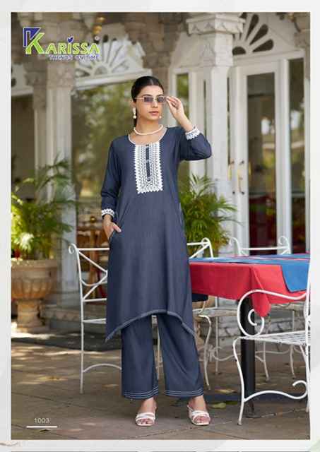 Karissa Aditi Denim Co Ord Set 4 pcs Catalogue