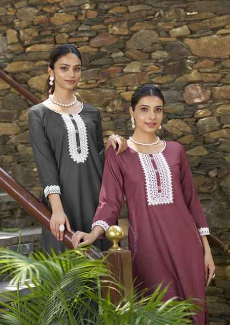 Karissa Aditi Denim Co Ord Set 4 pcs Catalogue