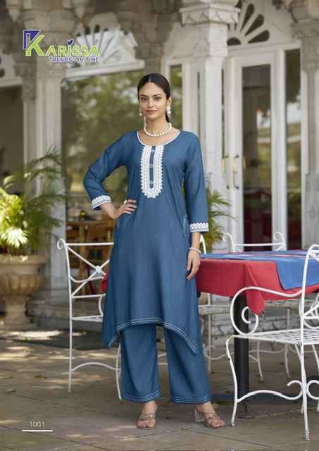 Karissa Aditi Denim Co Ord Set 4 pcs Catalogue