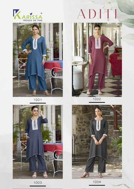 Karissa Aditi Denim Co Ord Set 4 pcs Catalogue