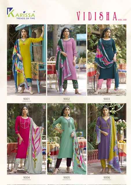 Karissa Vidisha Vol 9 Rayon Kurti Combo 6 pcs Catalogue