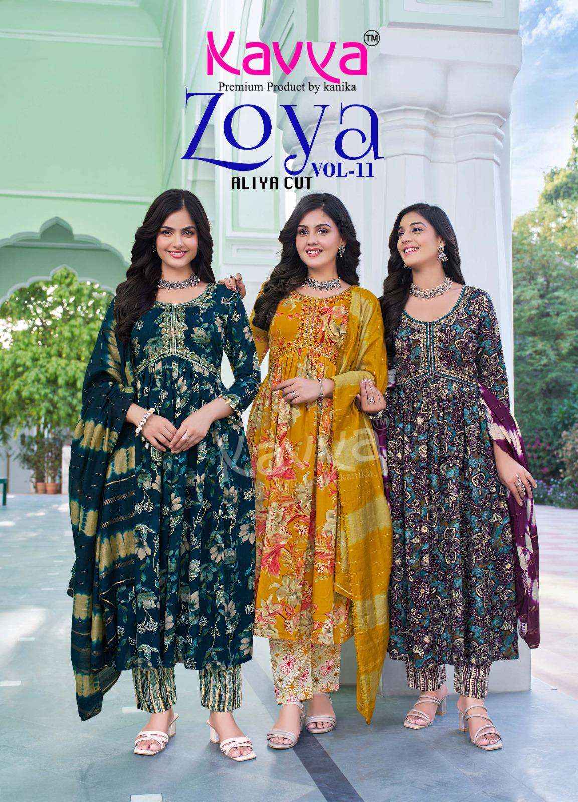 Kavya Zoya Vol 11 Rayon Kurti Combo 10 pcs Catalogue