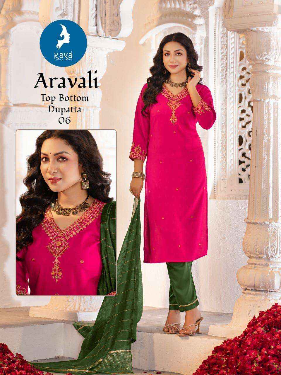 Kaya Aravali Rayon Kurti Combo 6 pcs Catalogue
