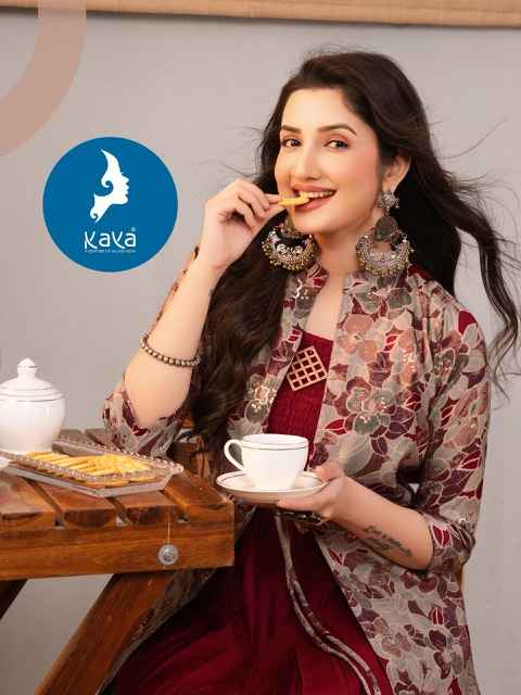 Kaya Best One 3 Chanderi Kurti 6 pcs Catalogue