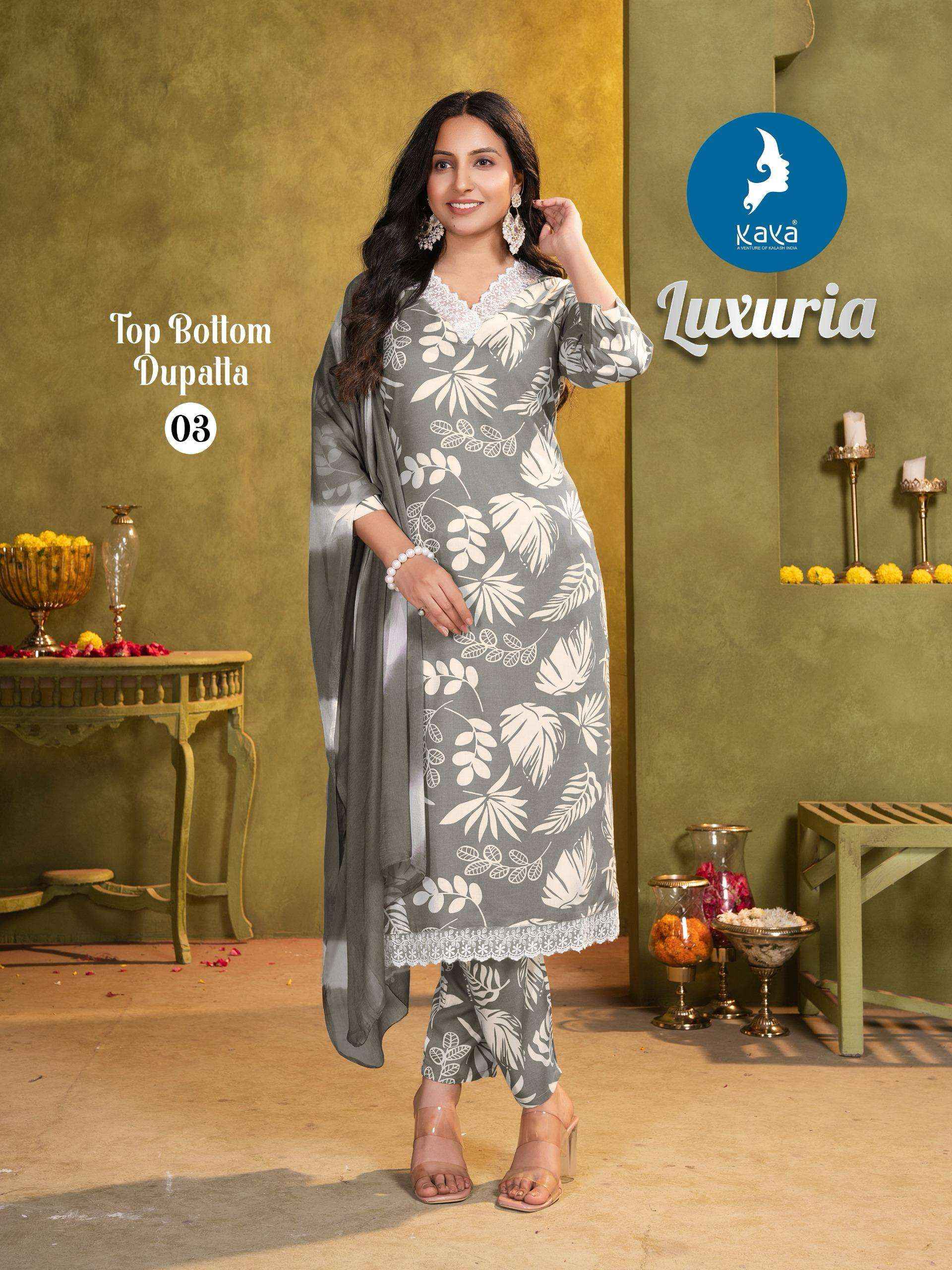 Kaya Luxuria Rayon Kurti Combo 6 pcs Catalogue