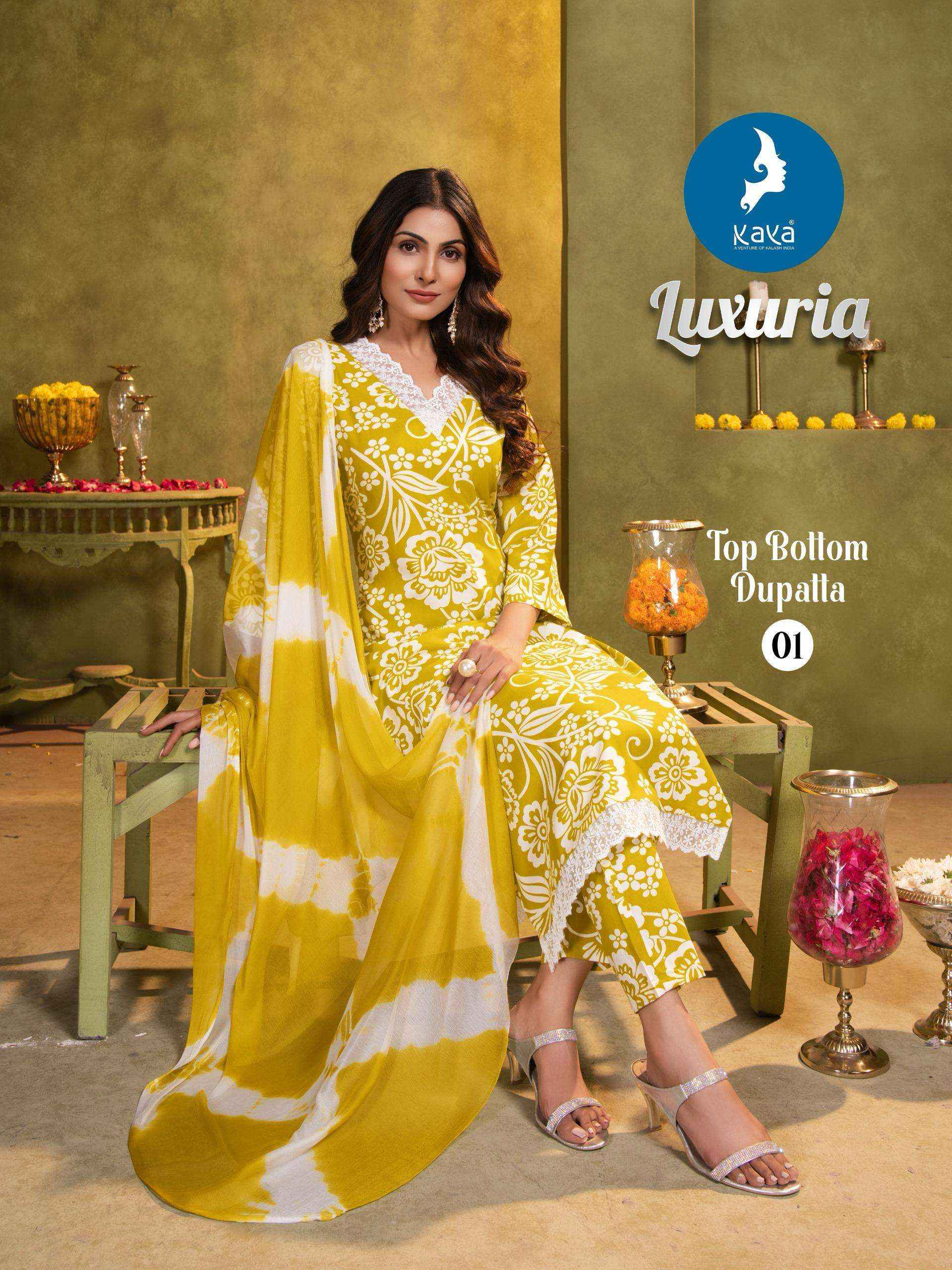 Kaya Luxuria Rayon Kurti Combo 6 pcs Catalogue