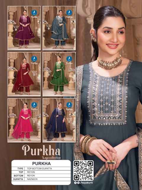 Kaya Purkha Rayon Kurti Combo 6 pcs Catalogue