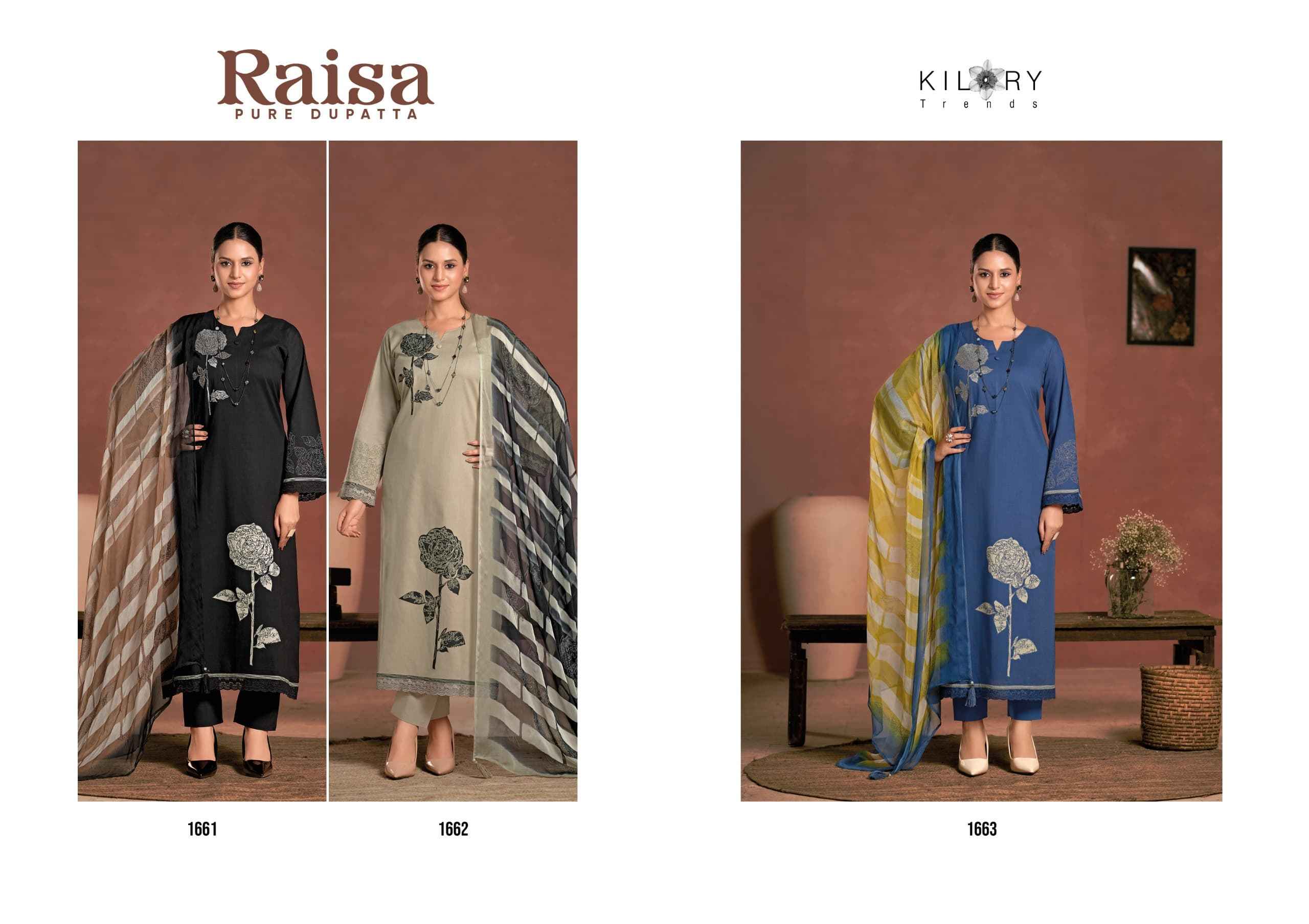 Kilory Trends Raisa Lawn Cotton Dress Material 3 pcs Catalogue