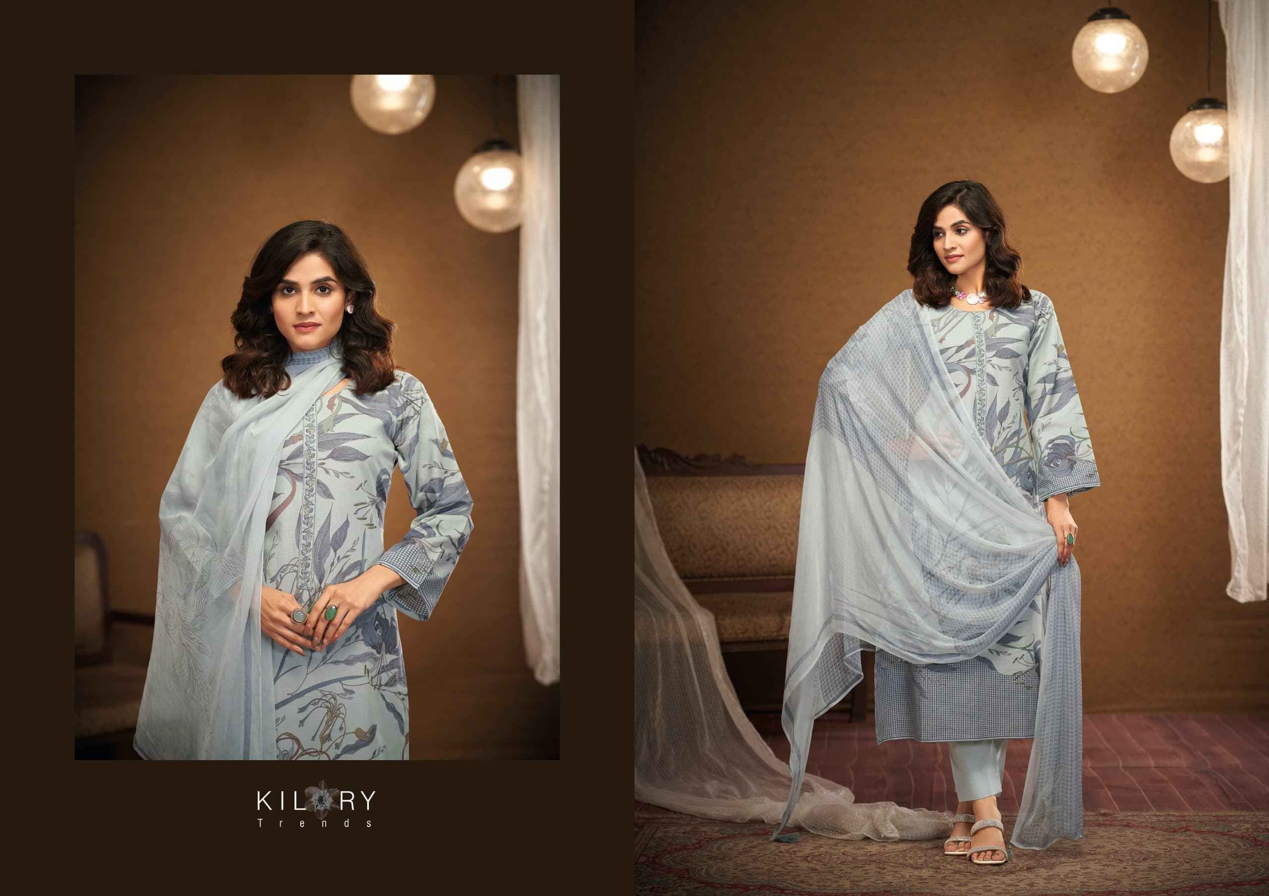 Kilory Trends Zainab Linene Cotton Dress Material 4 pcs Catalogue