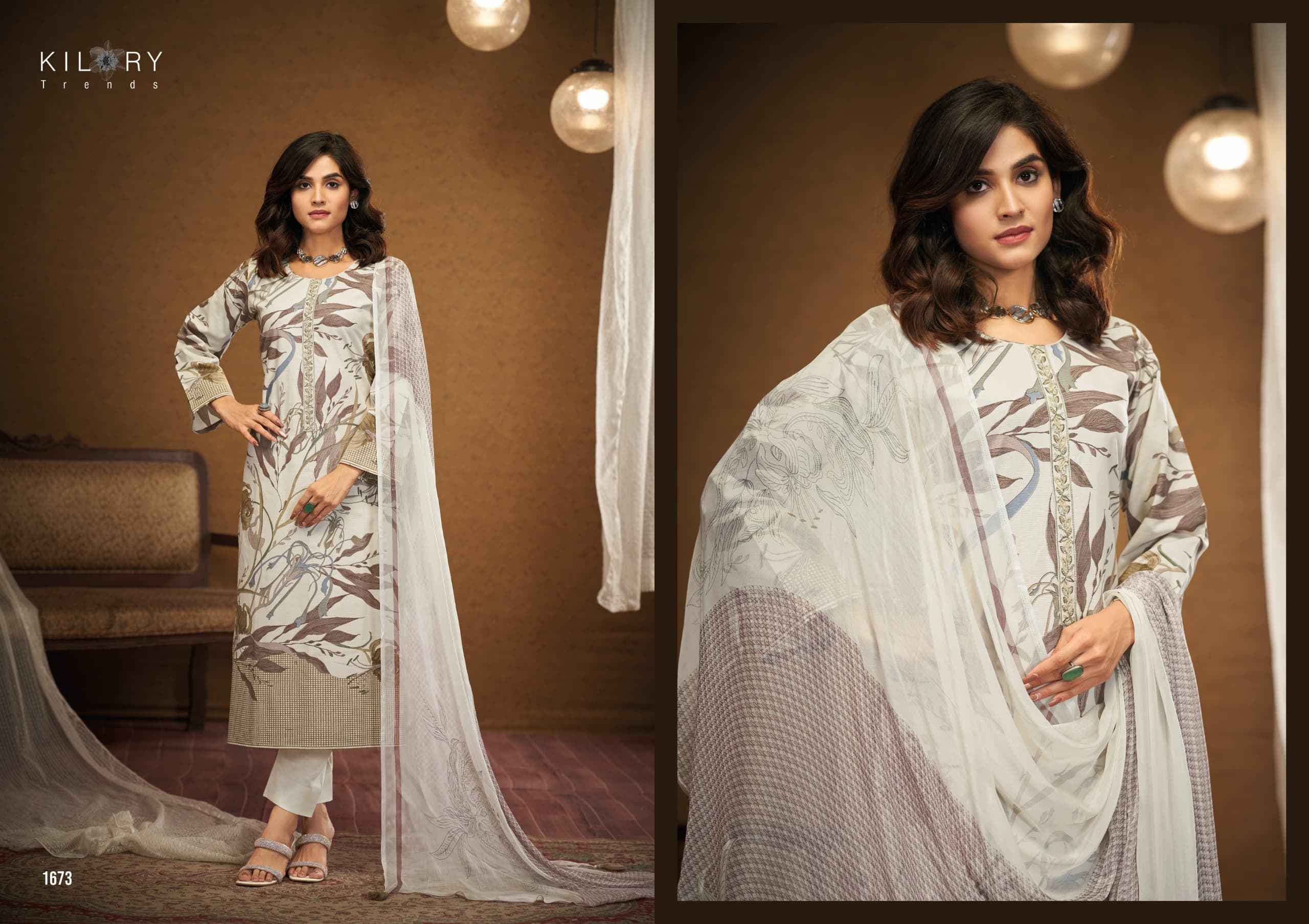 Kilory Trends Zainab Linene Cotton Dress Material 4 pcs Catalogue