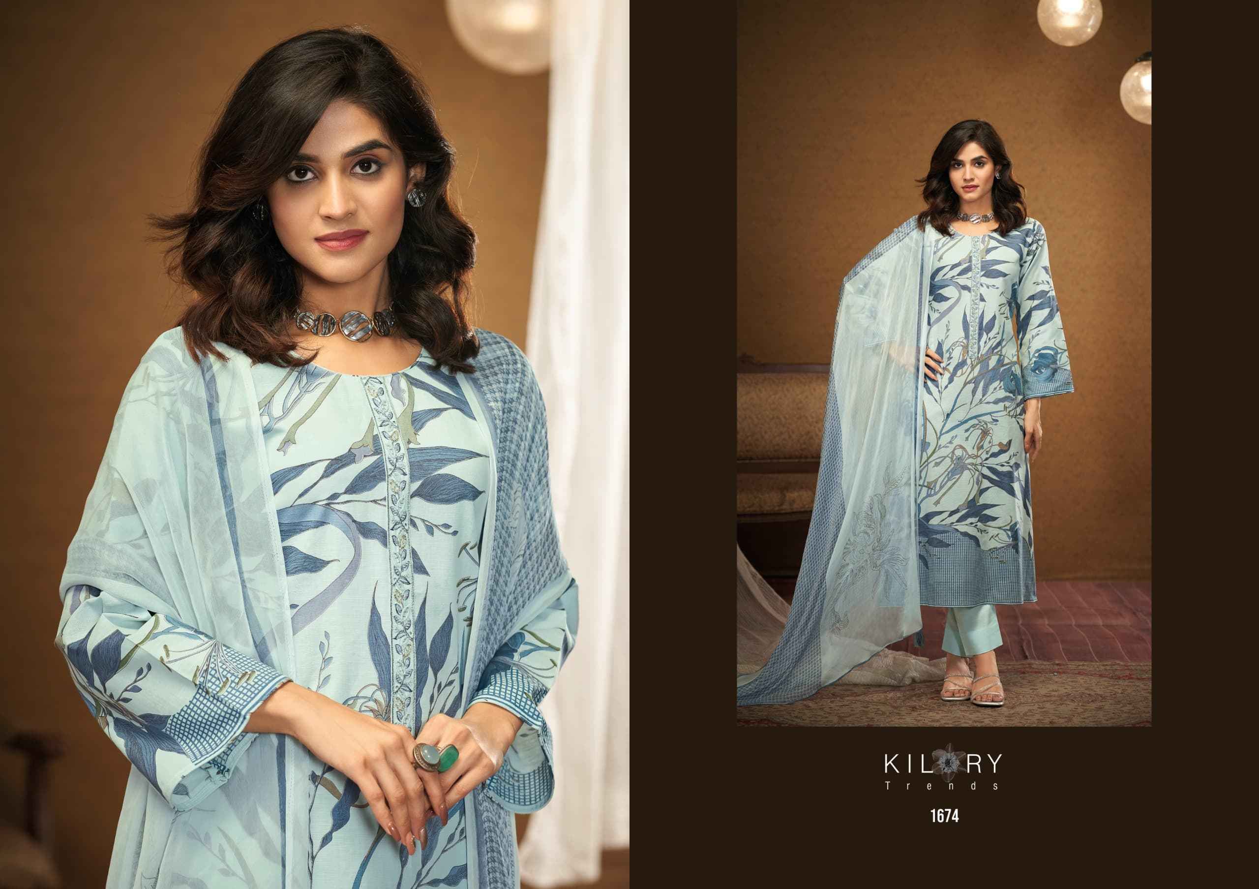 Kilory Trends Zainab Linene Cotton Dress Material 4 pcs Catalogue