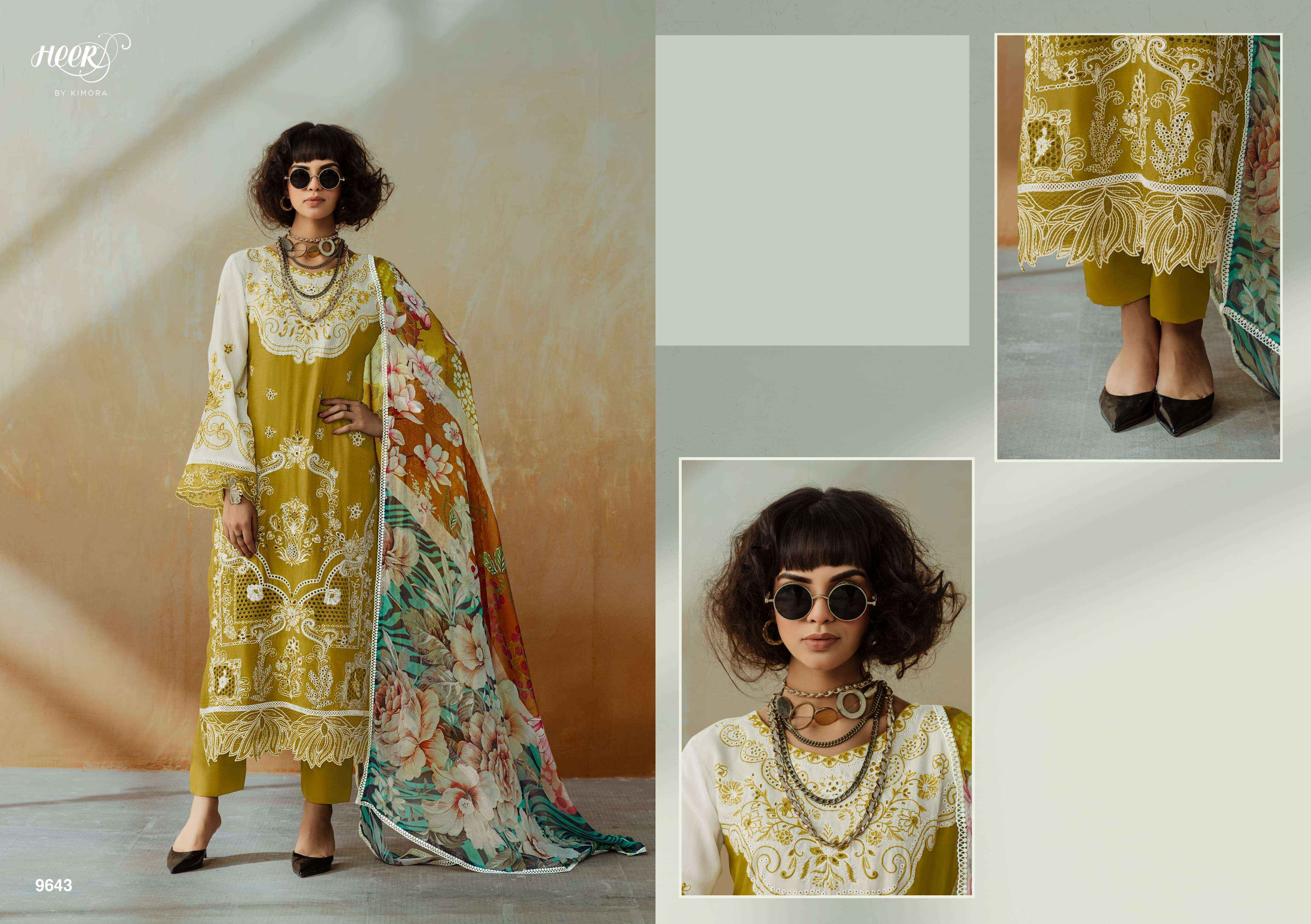 Kimora Heer Chic Vol 208 Musline Dress Material 6 pcs Catalogue