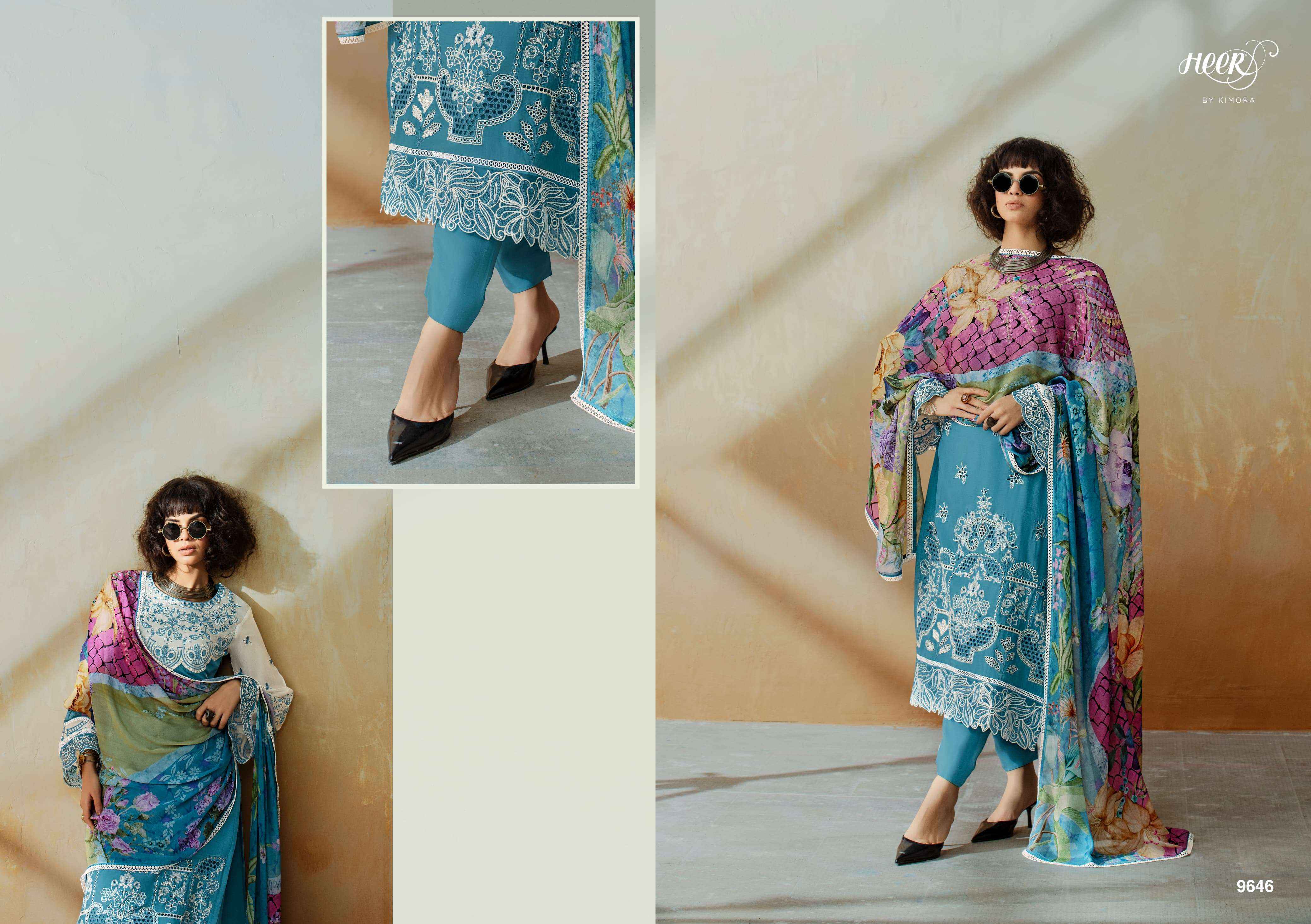 Kimora Heer Chic Vol 208 Musline Dress Material 6 pcs Catalogue