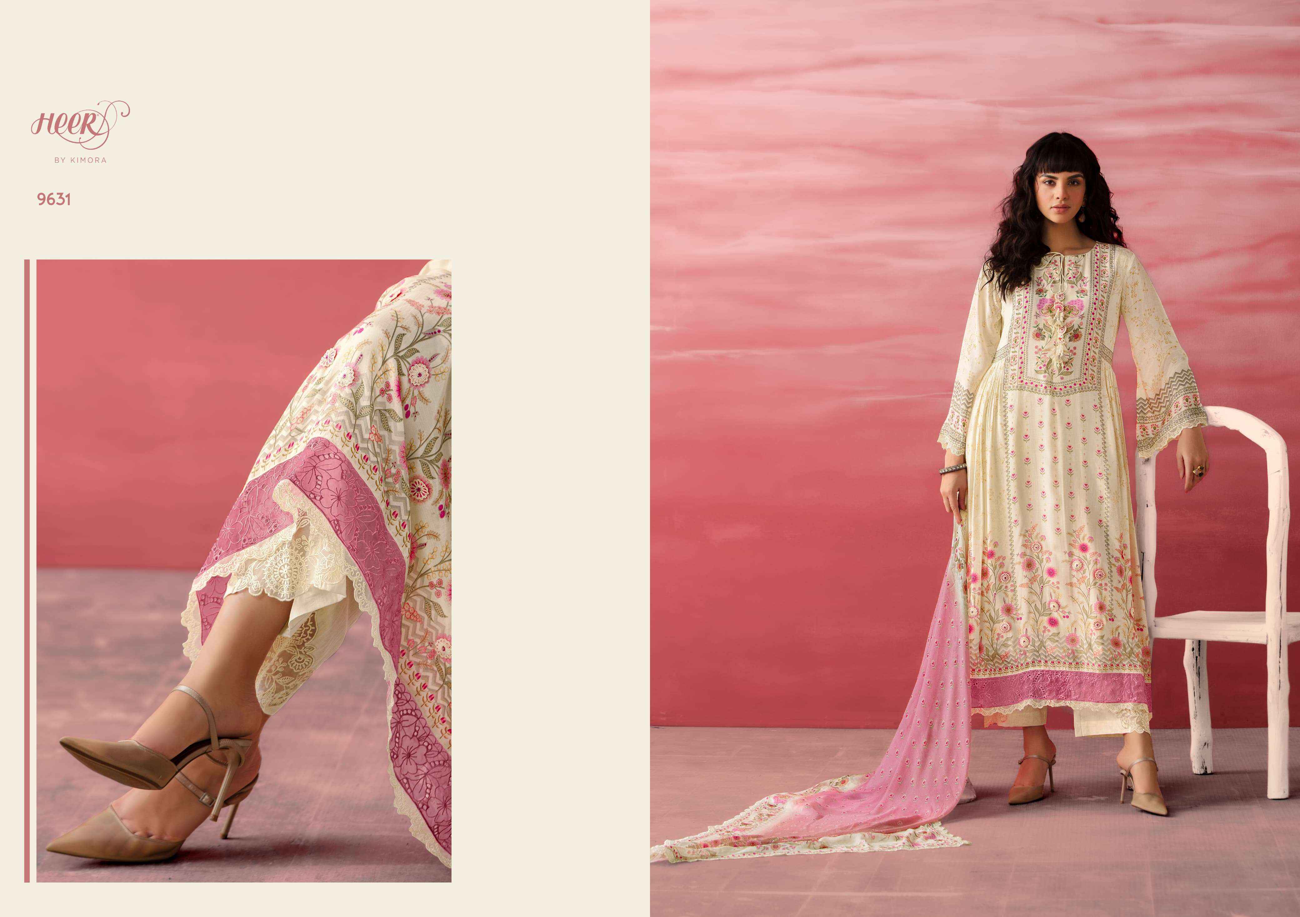 Kimora Heer Jimmy Musline Dress Material 6 pcs Catalogue