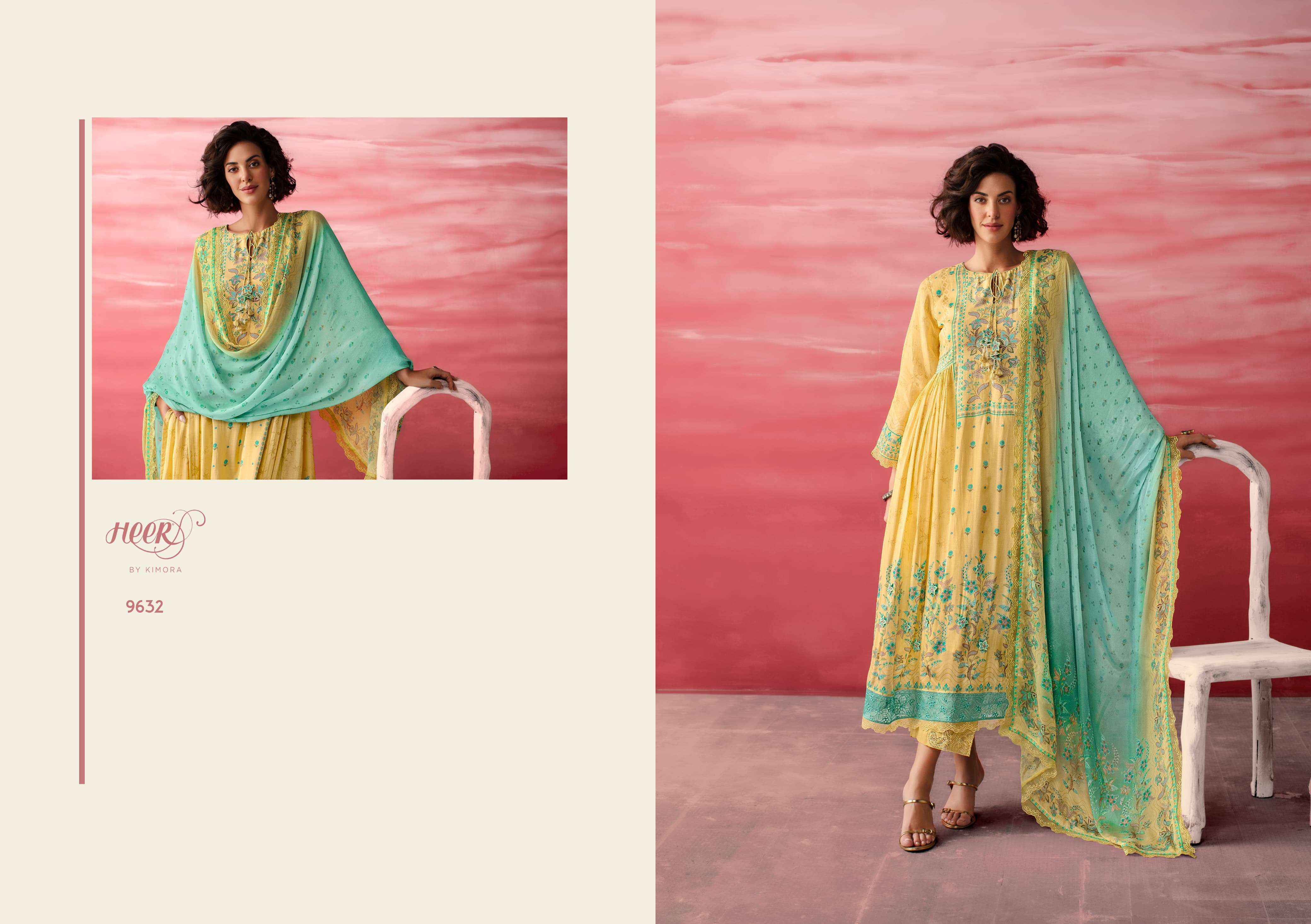Kimora Heer Jimmy Musline Dress Material 6 pcs Catalogue