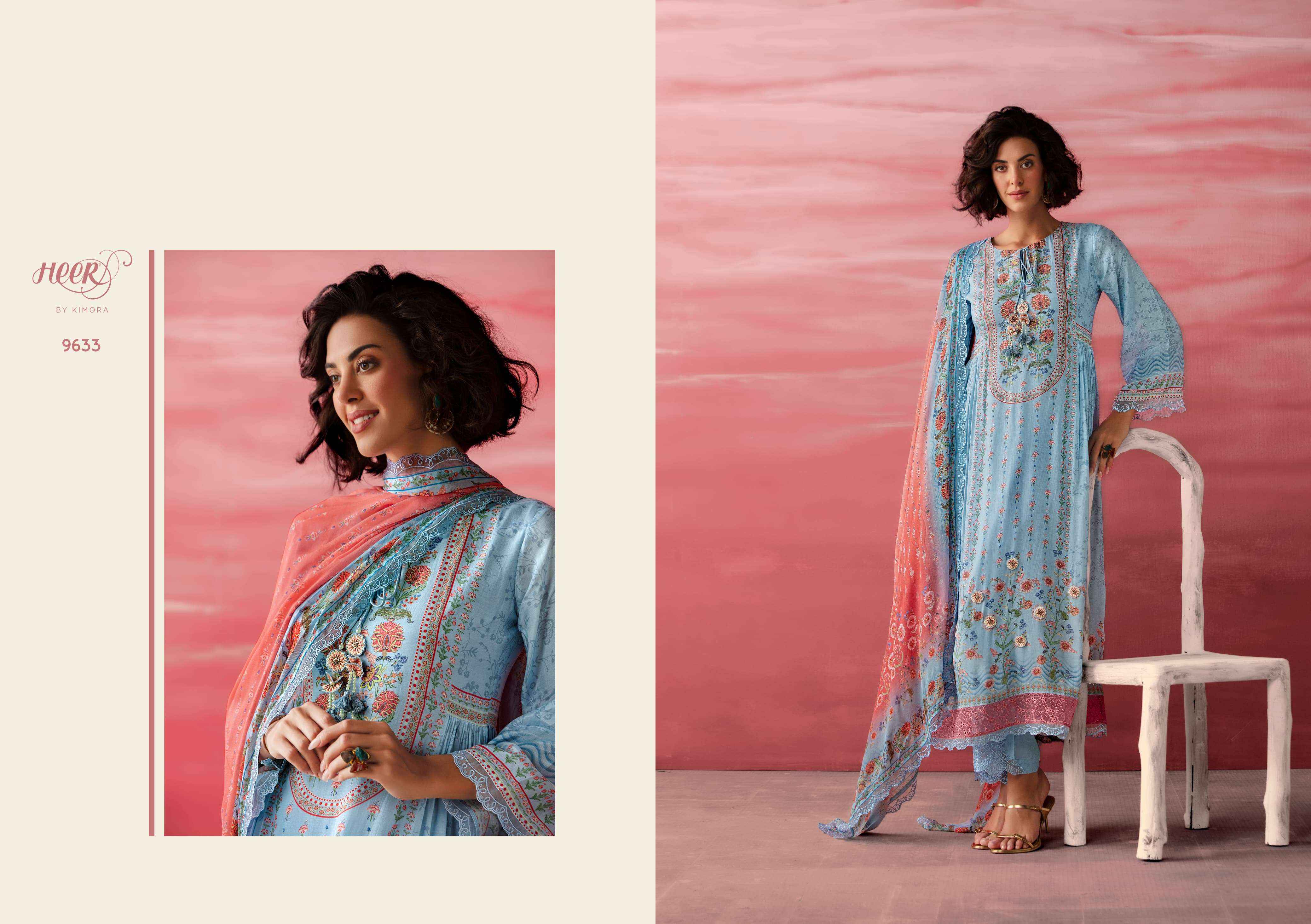 Kimora Heer Jimmy Musline Dress Material 6 pcs Catalogue