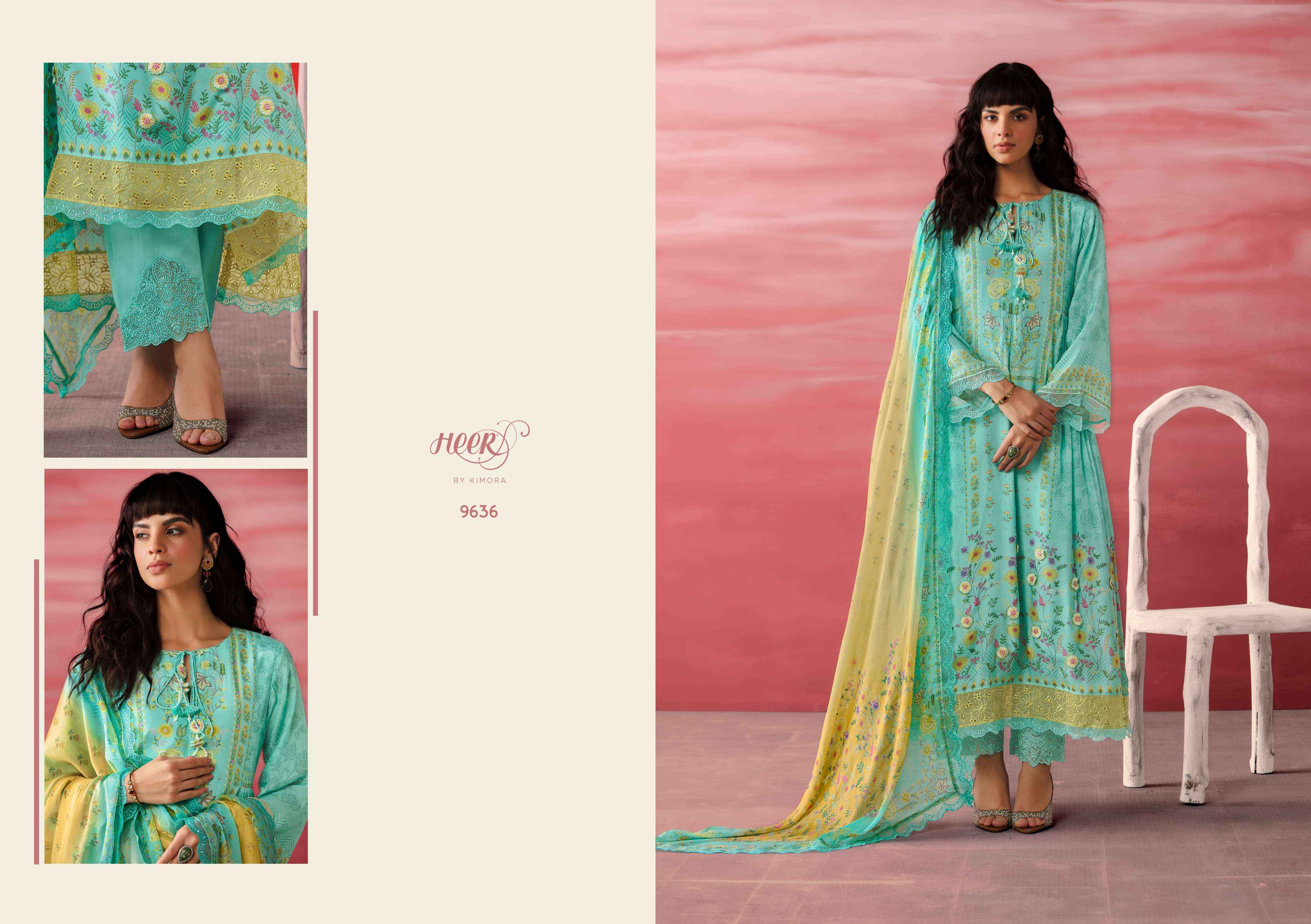 Kimora Heer Jimmy Musline Dress Material 6 pcs Catalogue