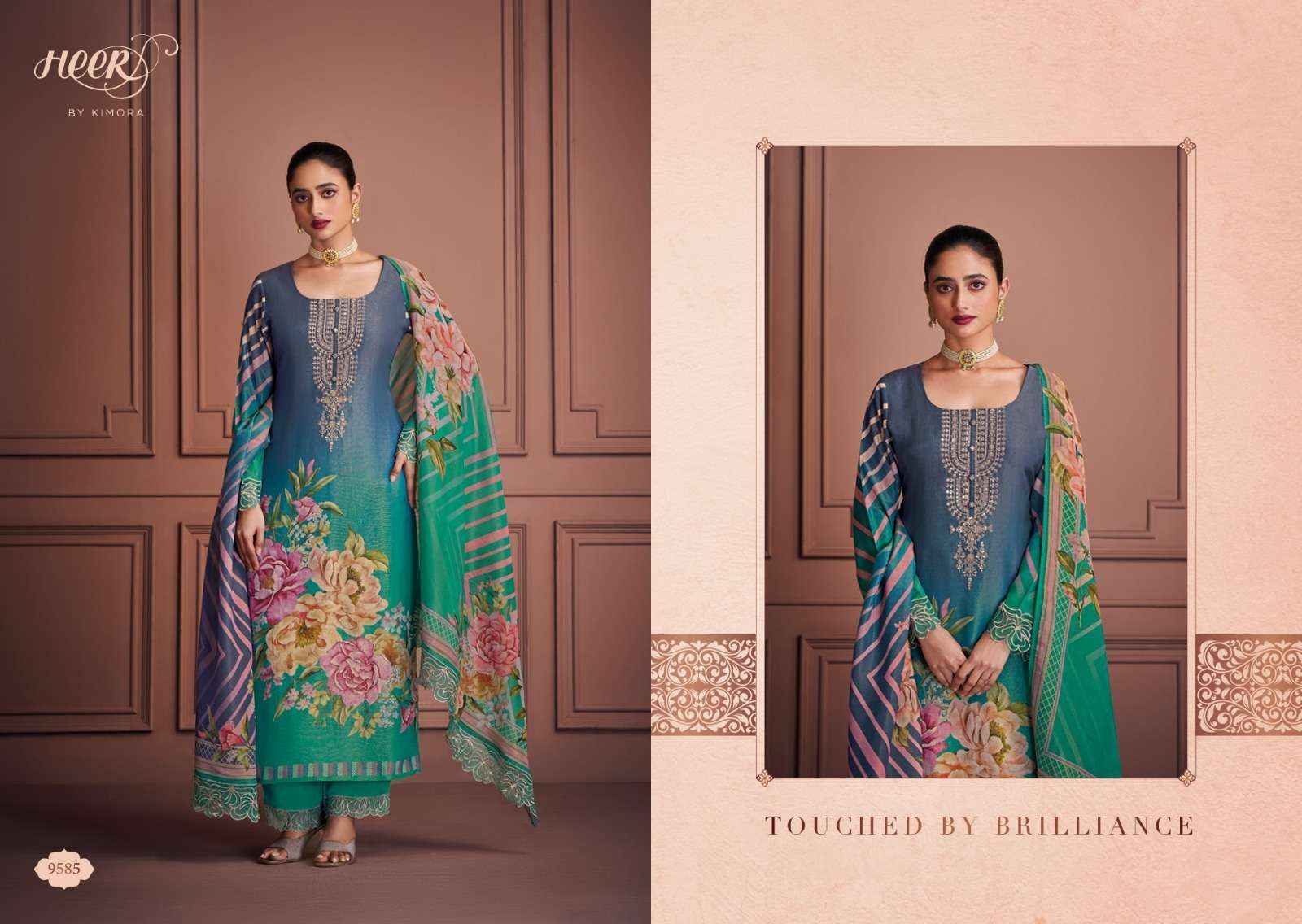 Kimora Heer Saaj Musline Dress Material 6 pcs Catalogue