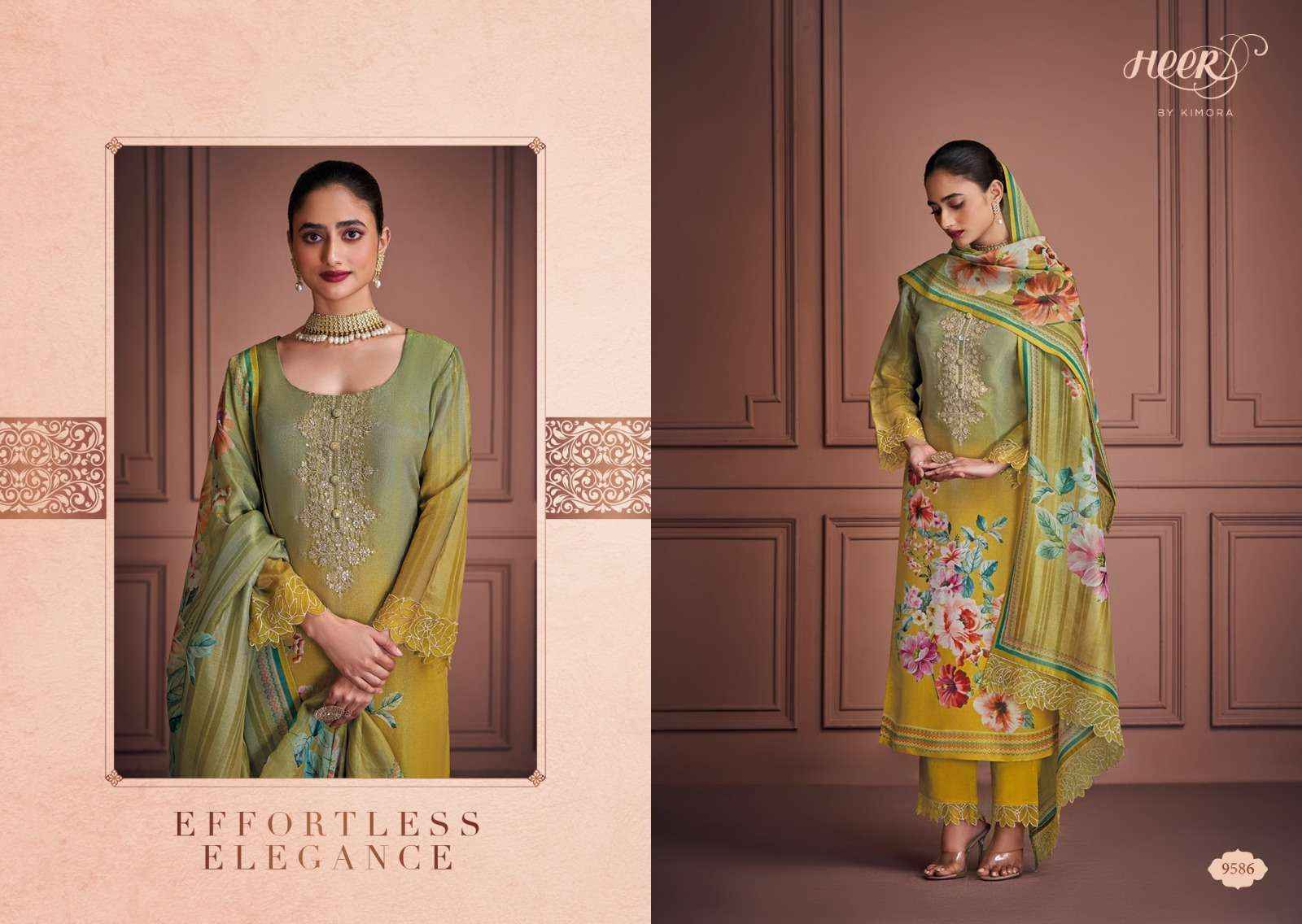 Kimora Heer Saaj Musline Dress Material 6 pcs Catalogue