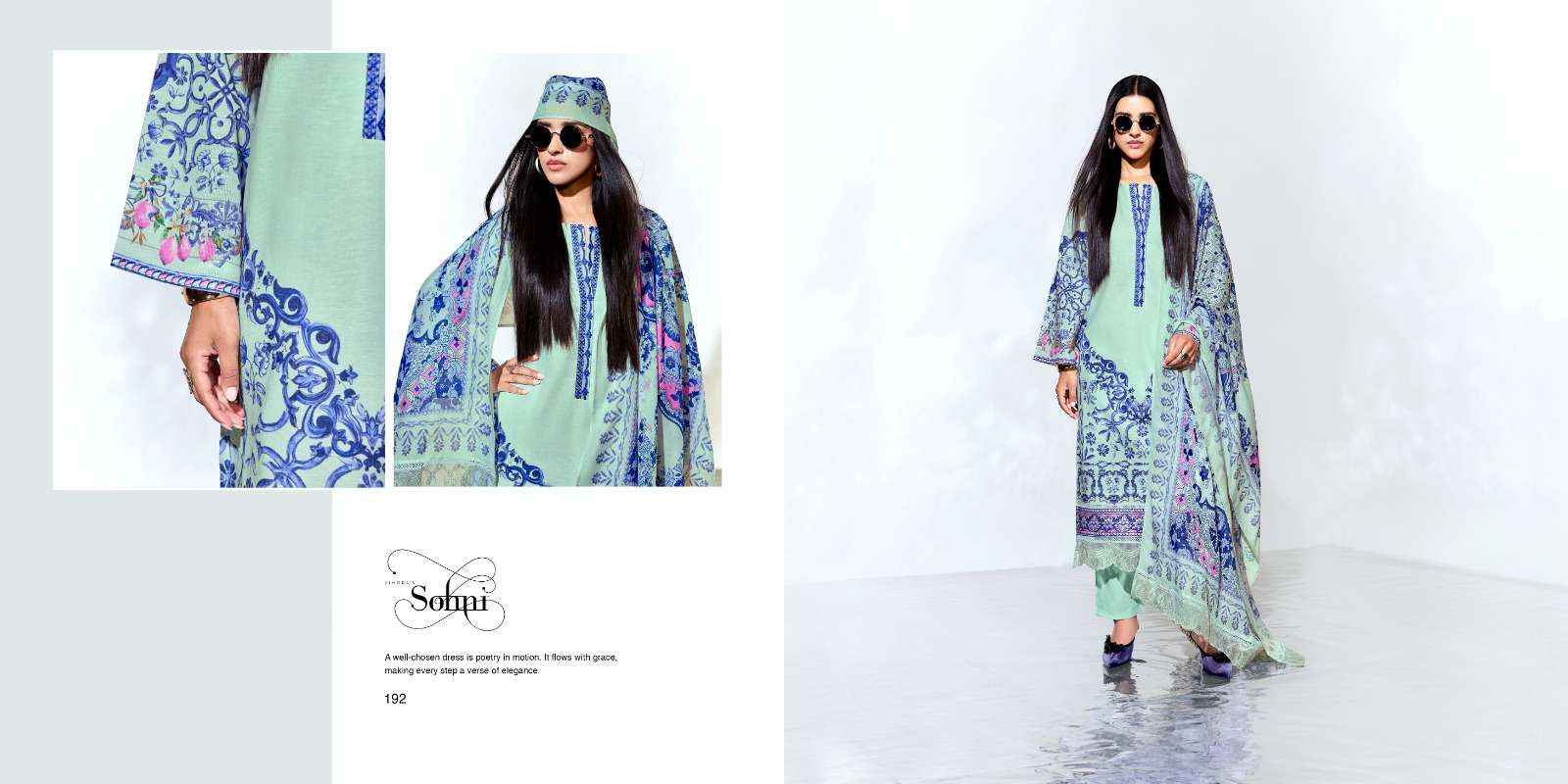 Kimora Sohni Lemon Vol 12 Linen Cotton Dress Material 4 pcs Catalogue