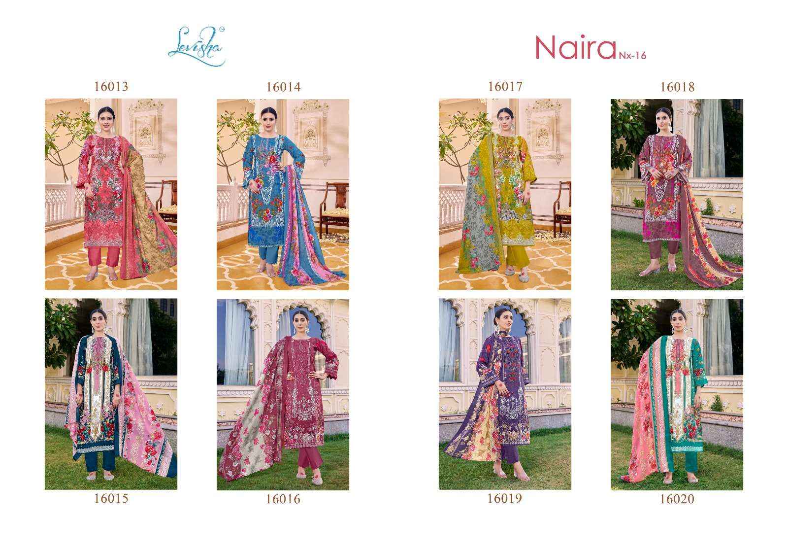 Levisha Naira Nx Vol 16 Cotton Dress Material 8 pcs Catalogue