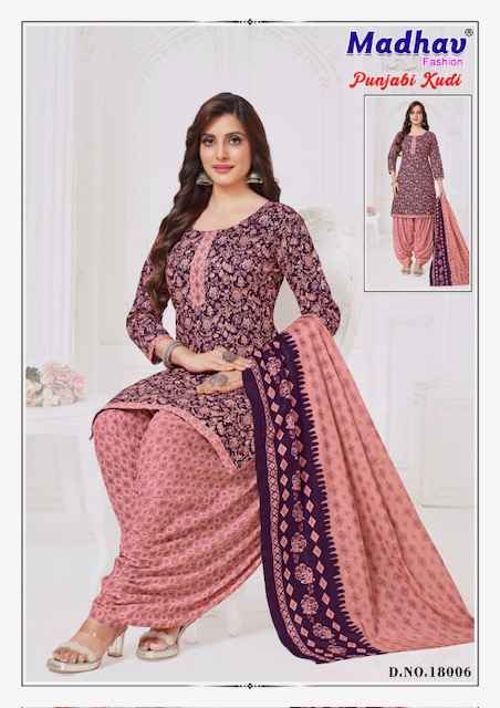 Madhav Fashion Punjabi Kudi Vol 18 Cotton Dress Material 10 pcs Catalogue