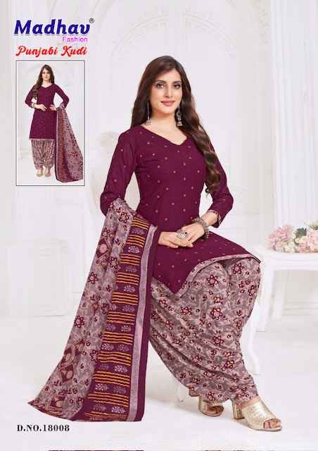 Madhav Fashion Punjabi Kudi Vol 18 Cotton Dress Material 10 pcs Catalogue