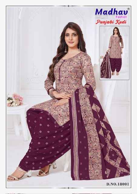 Madhav Fashion Punjabi Kudi Vol 18 Cotton Dress Material 10 pcs Catalogue