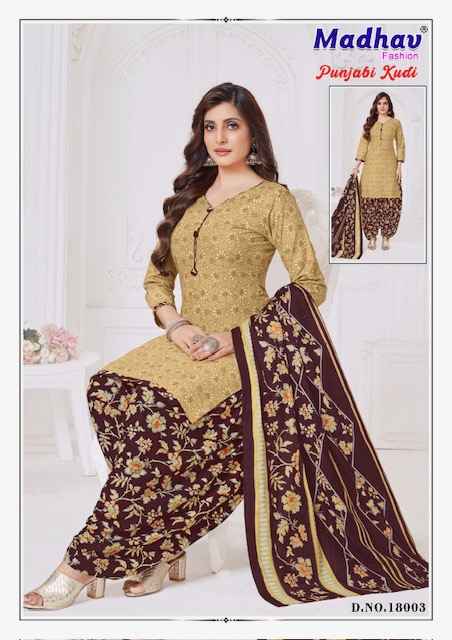 Madhav Fashion Punjabi Kudi Vol 18 Cotton Dress Material 10 pcs Catalogue