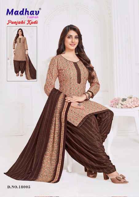 Madhav Fashion Punjabi Kudi Vol 18 Cotton Dress Material 10 pcs Catalogue