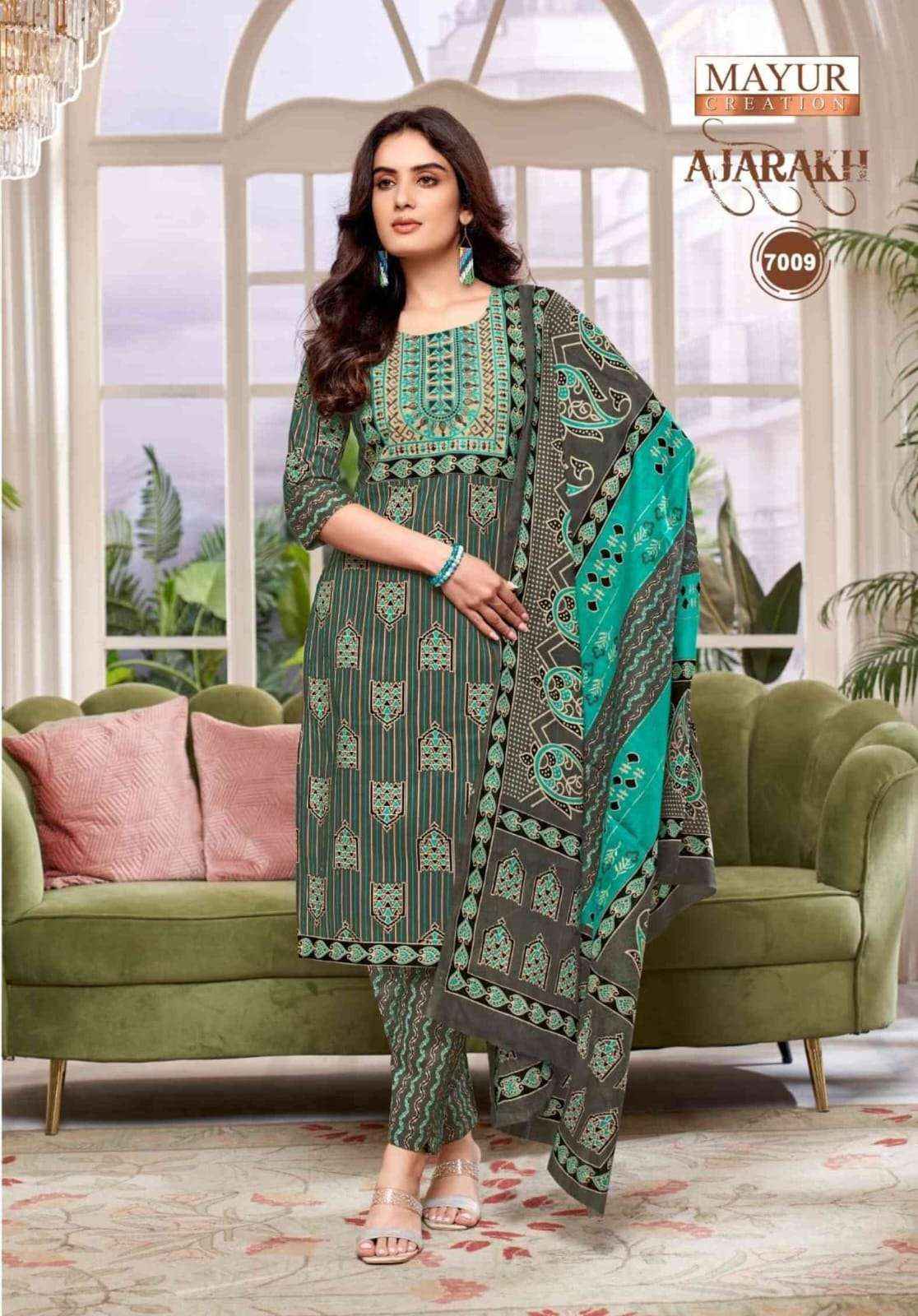 Mayur Creation Ajarakh Vol 7 Readymade Cotton Dress 10 pcs Catalogue