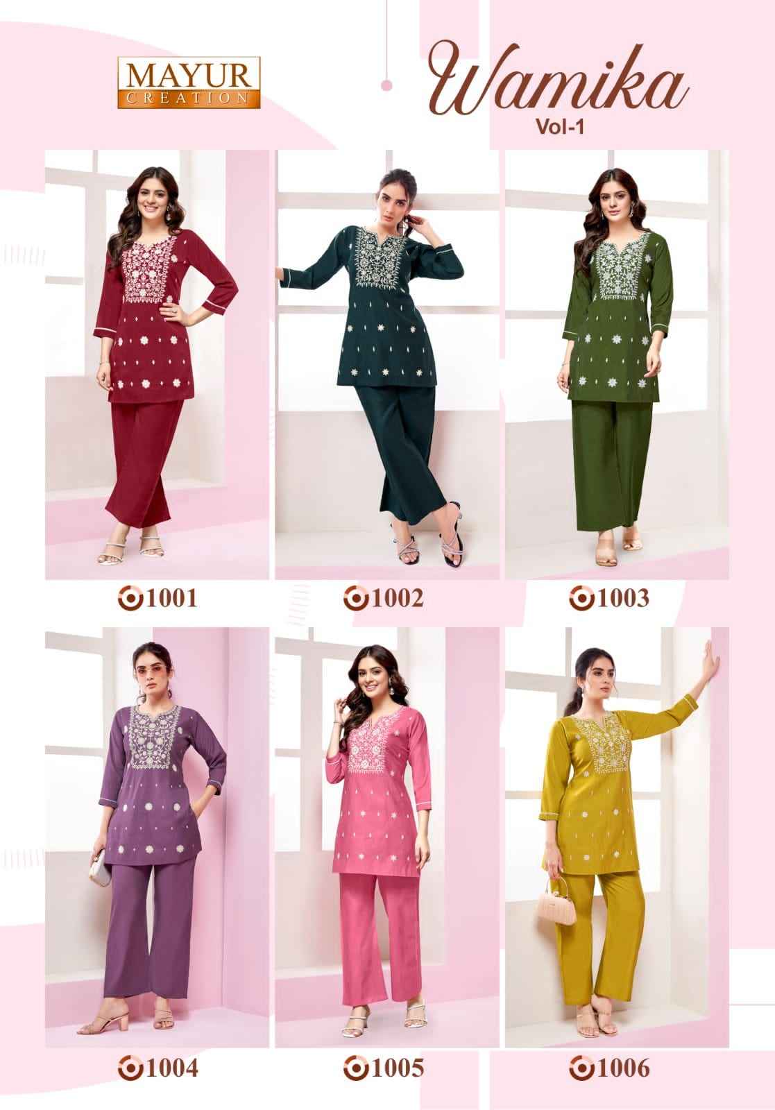 Mayur Creation Wamika Vol 1 Vetican  Silk Co Ord Set 6 pcs Catalogue