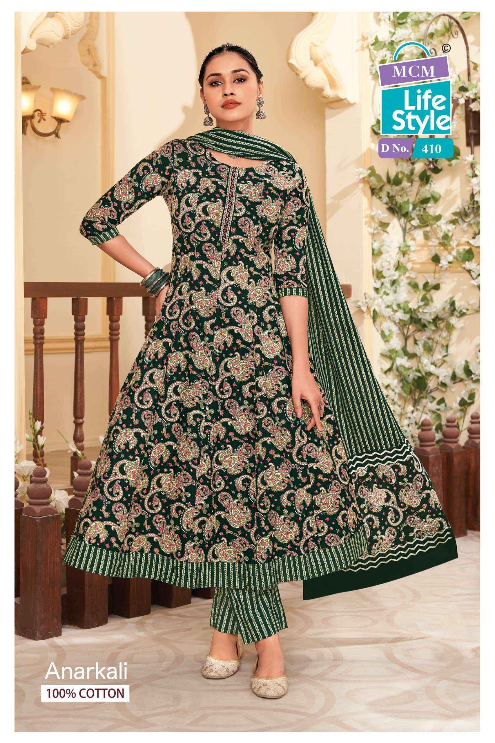 MCM Lifestyle Anarkali Vol 4 Readymade Cotton Dress 10 pcs Catalogue