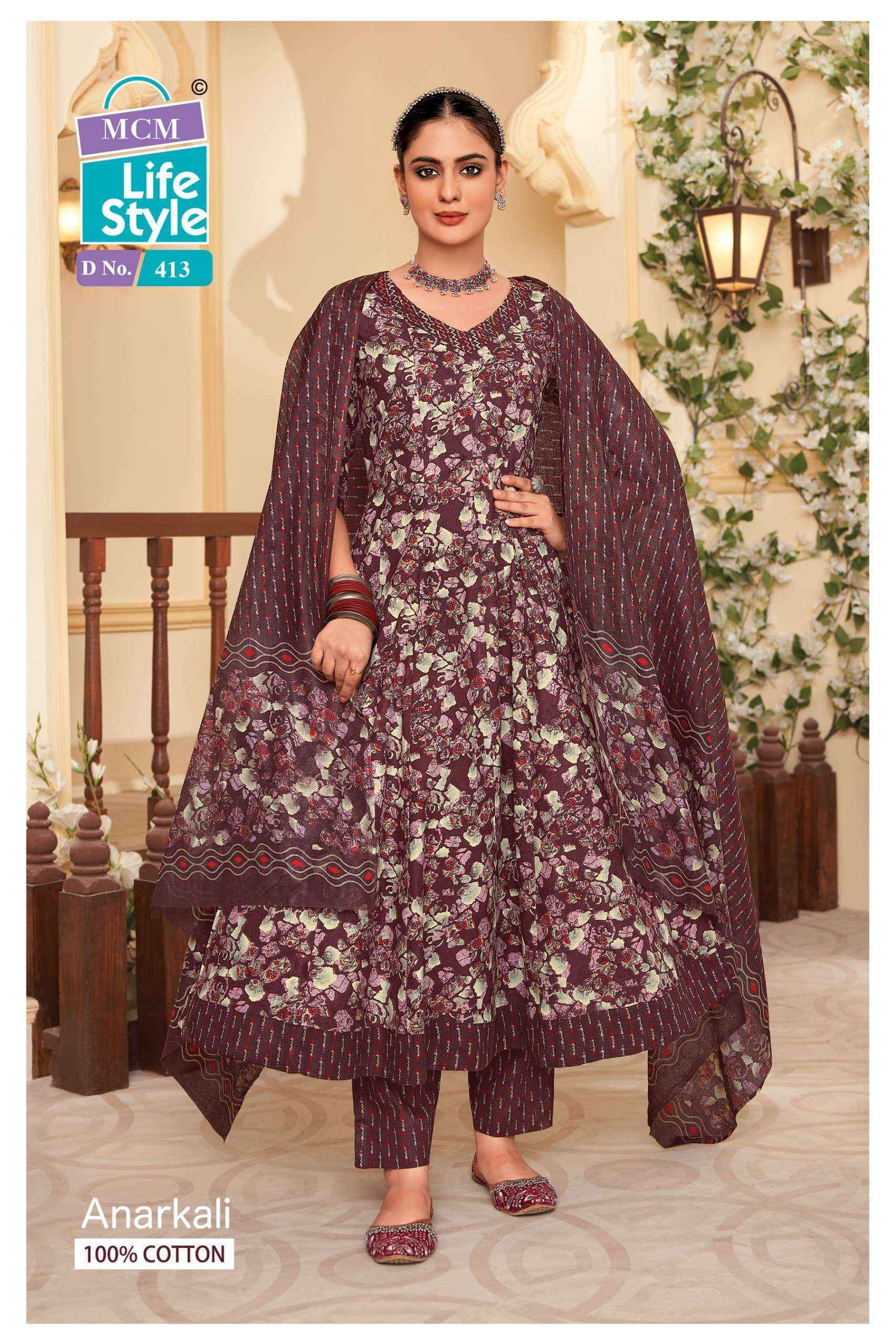MCM Lifestyle Anarkali Vol 4 Readymade Cotton Dress 10 pcs Catalogue