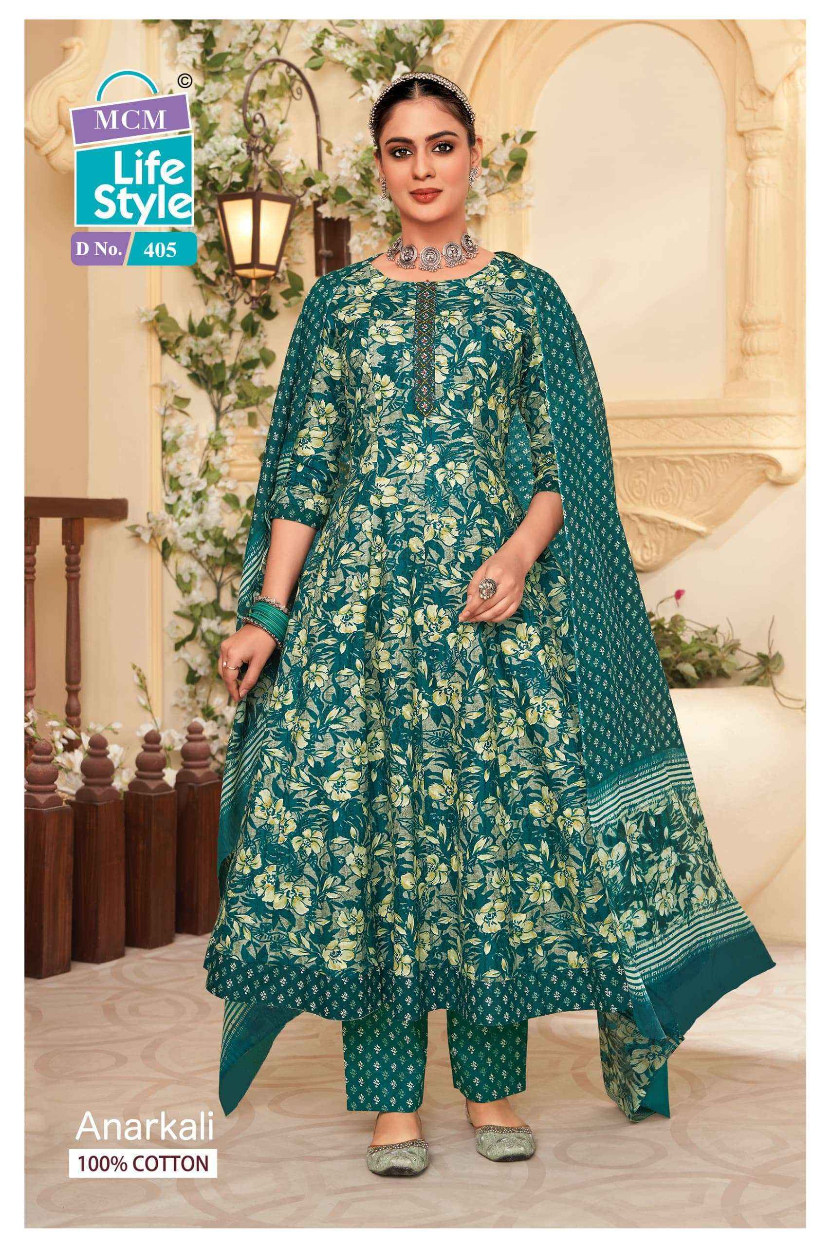 MCM Lifestyle Anarkali Vol 4 Readymade Cotton Dress 10 pcs Catalogue