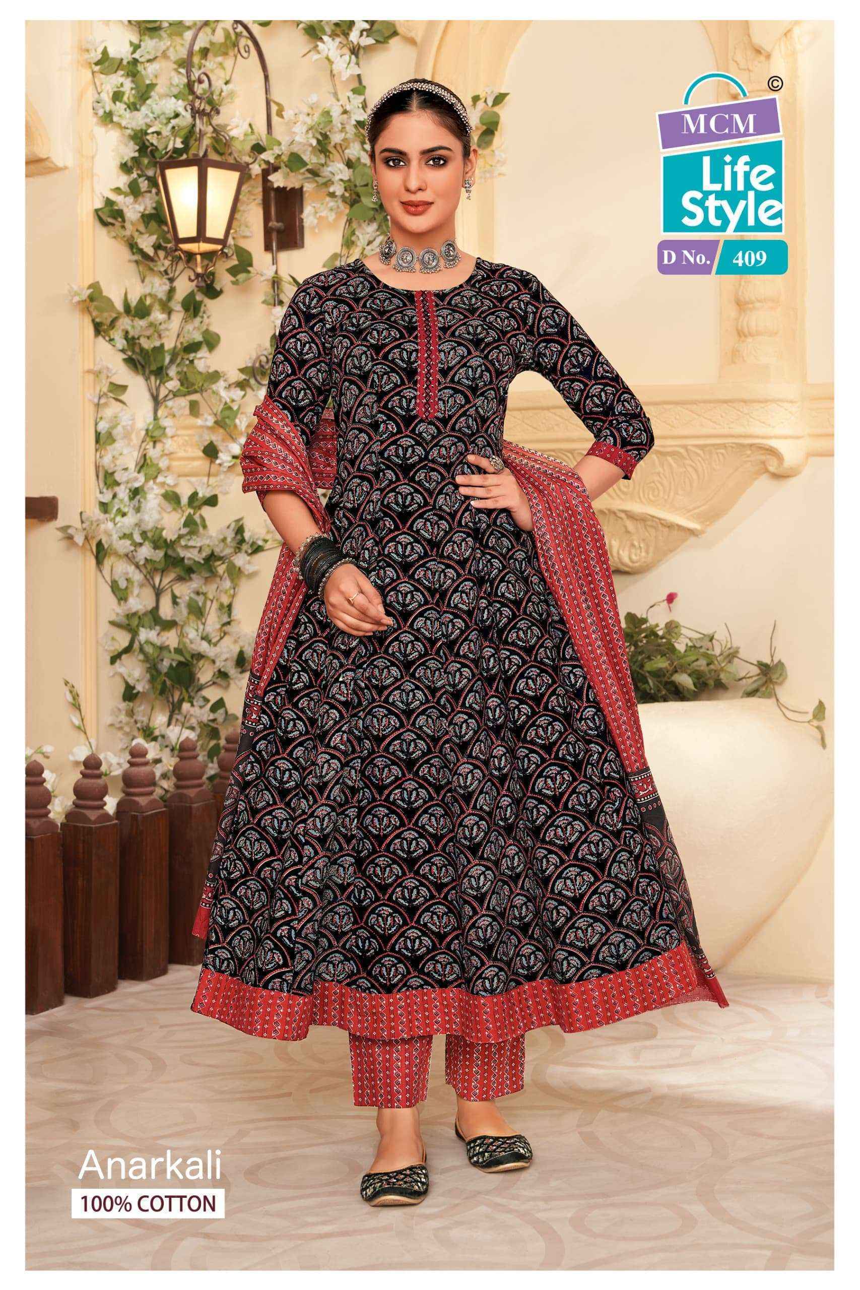 MCM Lifestyle Anarkali Vol 4 Readymade Cotton Dress 10 pcs Catalogue