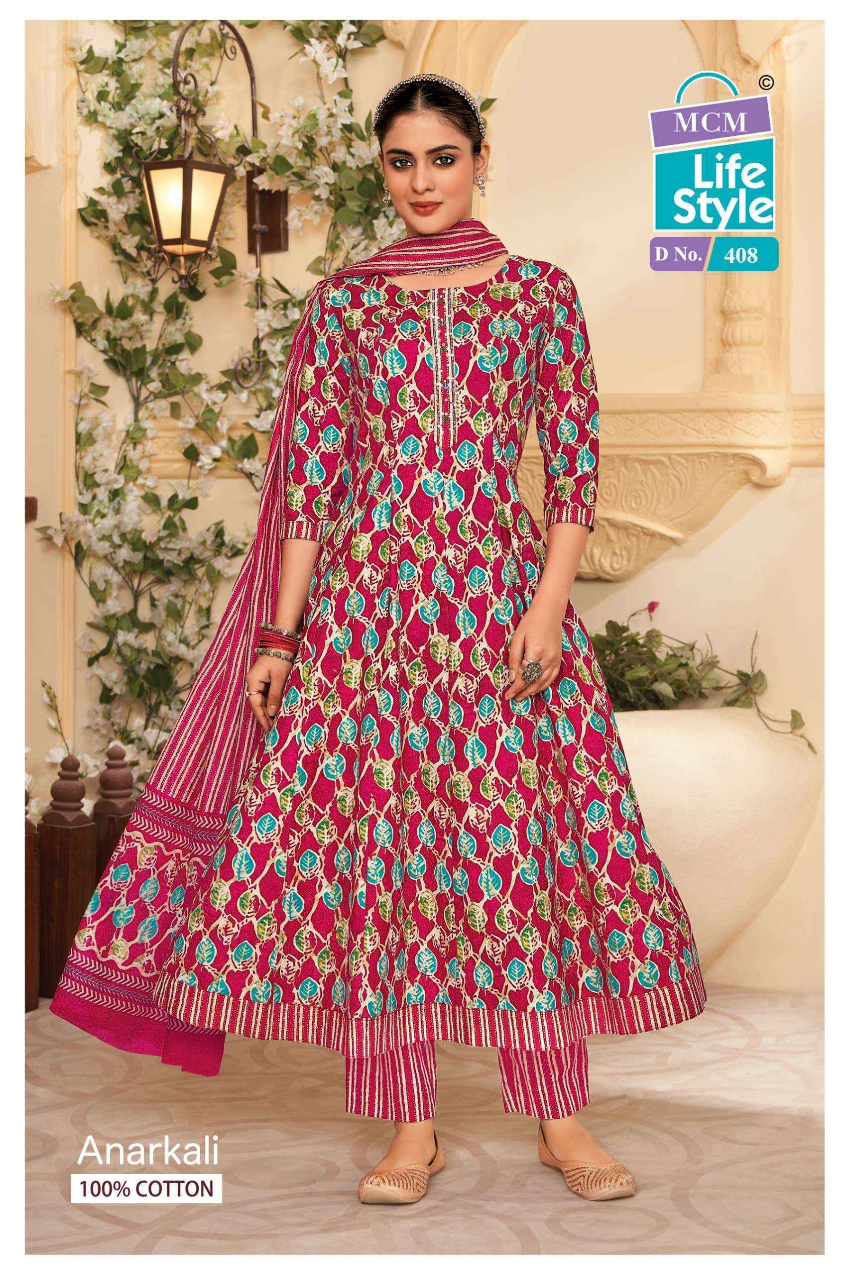 MCM Lifestyle Anarkali Vol 4 Readymade Cotton Dress 10 pcs Catalogue