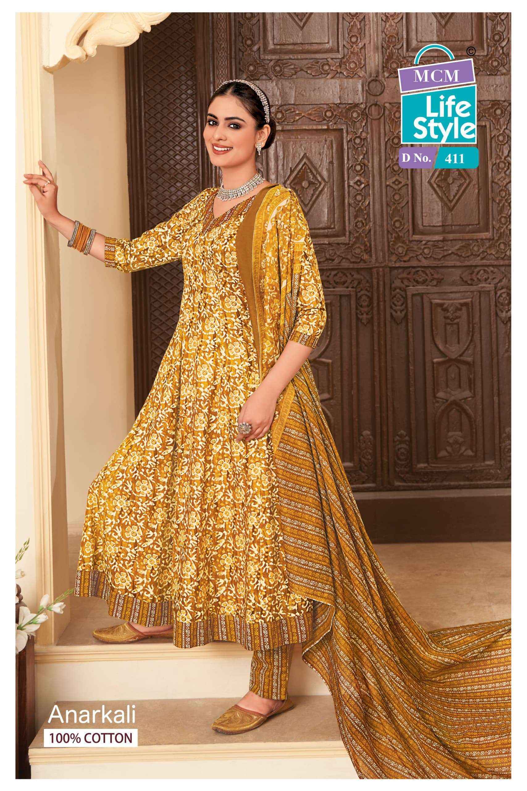 MCM Lifestyle Anarkali Vol 4 Readymade Cotton Dress 10 pcs Catalogue