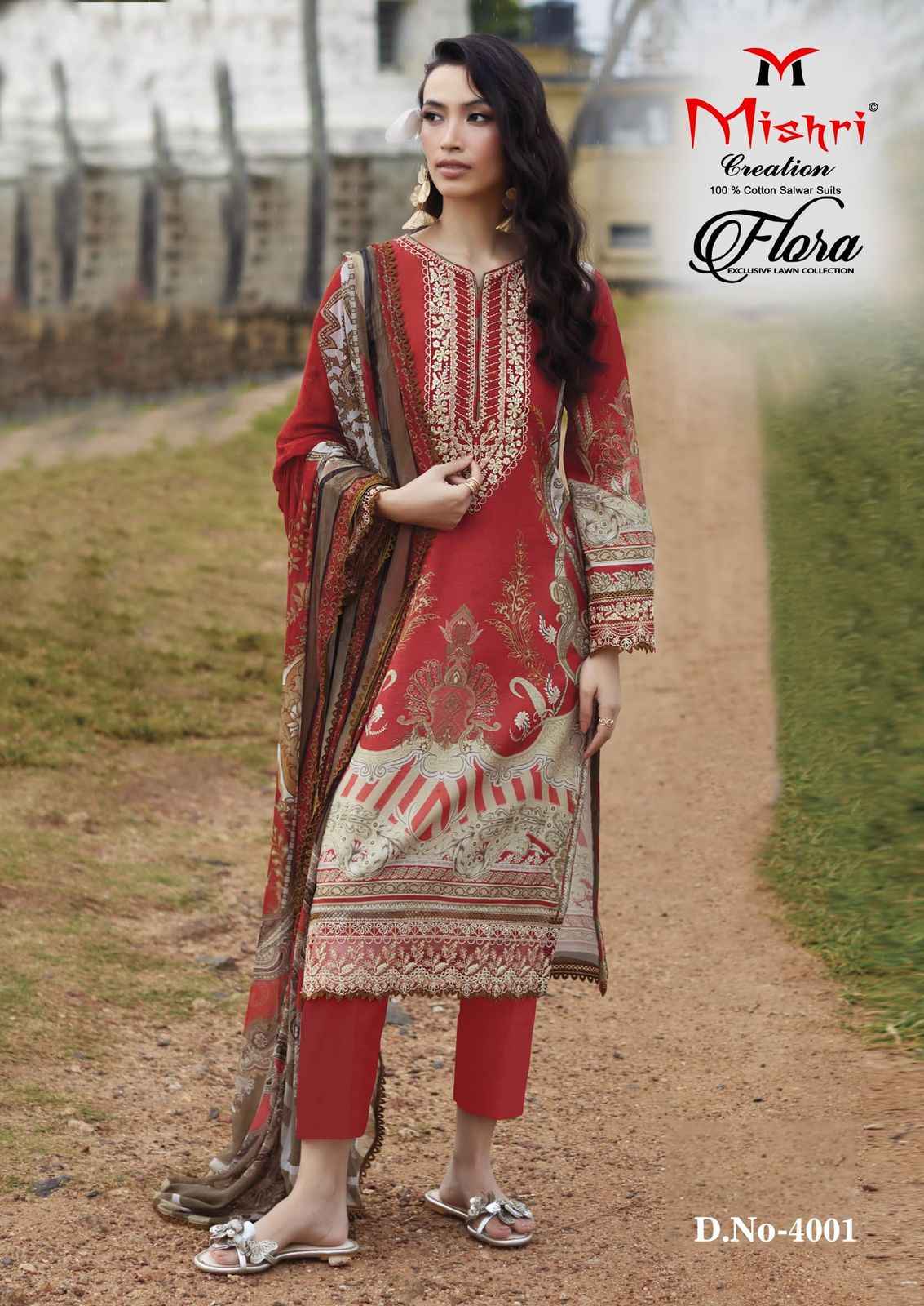 Mishri Creation Flora Vol 4 Lawn Cotton Dress Material 6 pcs Catalogue