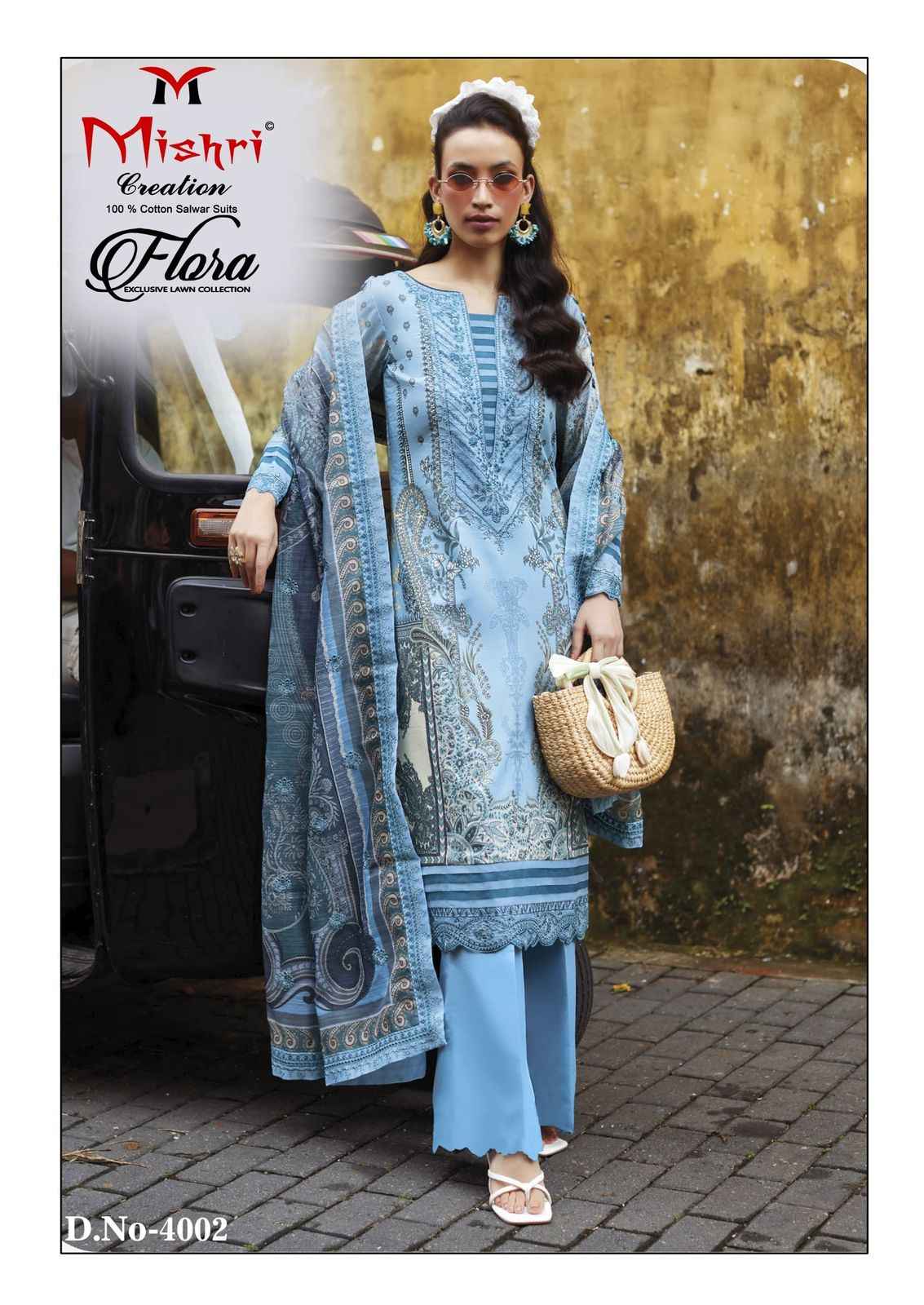 Mishri Creation Flora Vol 4 Lawn Cotton Dress Material 6 pcs Catalogue